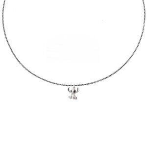 Silver Stitch Charm Necklace